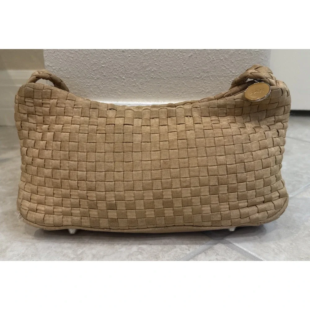 The Sak Shoulder Bag Brown Beige Woven Purse Charm Viscose Staple‎ Yarn *See